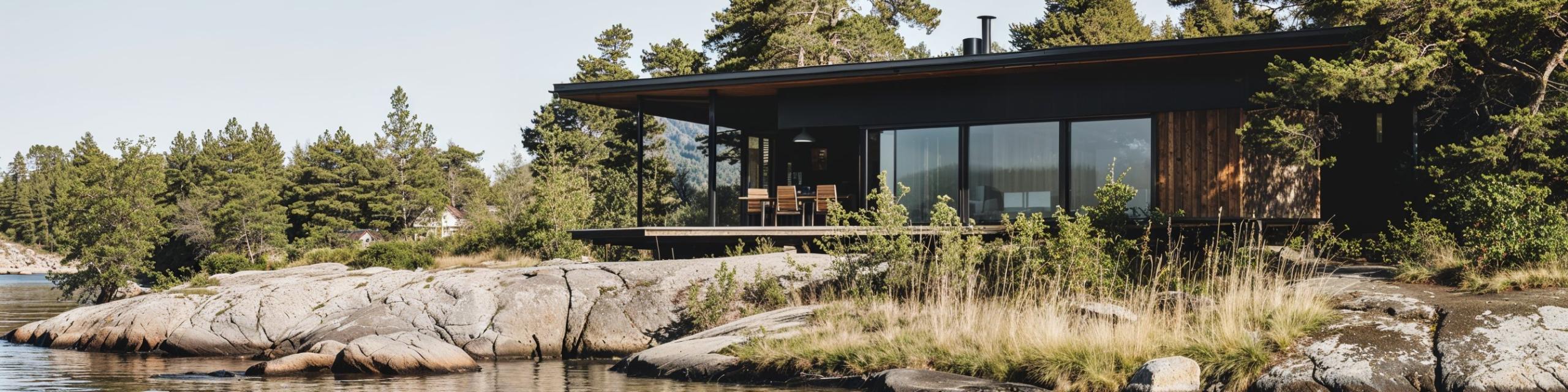 Cabin by the water